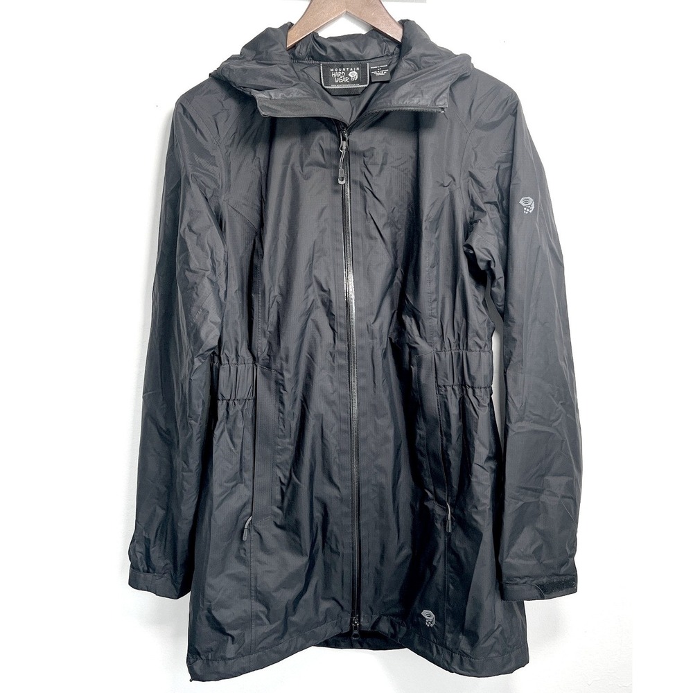 Mountain Hardwear Rain Jacket Black S Gorpcore Hiking Outdoor Waterproof Shell